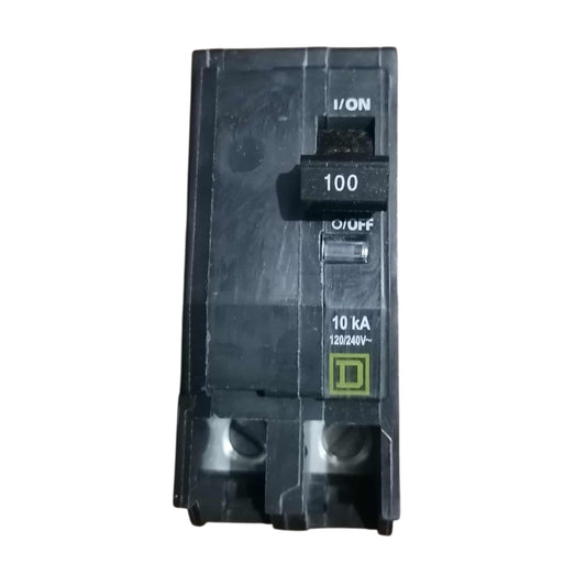 Square D 100A 2Pole 10KAIC 220V Bolt On Circuit Breaker SE-QOB2100