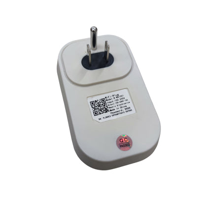China made Wifi Smart Outlet 5A 220V power plug with QR code and quality control sticker
