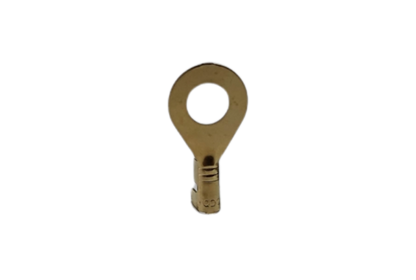 Gold-plated 7mm hole round wire terminal for secure electrical connections