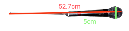 Sherman wireless microphone radio frequency input handheld microphone with extended antenna and mesh head