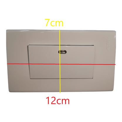 Royu 1 Gang 1 Way Switch Illuminated LED Indicator with Plate Cover Wide Series 10A 220V WD601