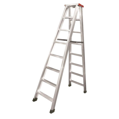 Tailee 8 Step Double Sided A Type Ladder aluminum folding stepladder with rubber feet and wide treads