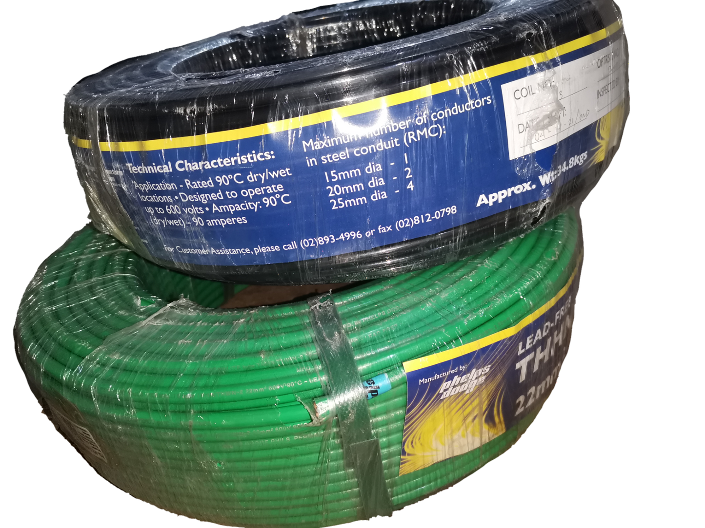 Phelps Dodge THHN Wire 30mm AWG 2 Stranded (1 Meter) White
