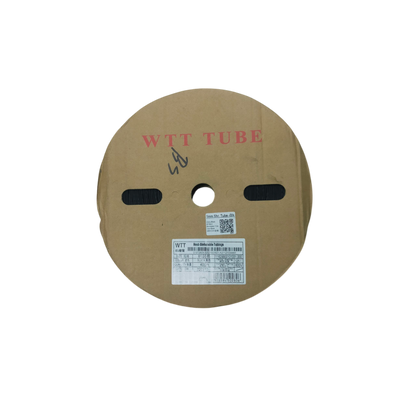 Roll of Heat Shrinkable Tube Black - 1mm cable management tubing from China on brown spool