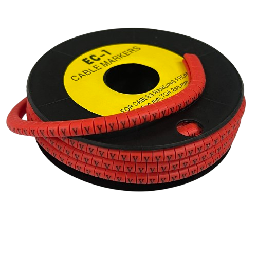 Grippes Y Marker Red 2.6mm to 4.2mm 1000pcs cable markers spool for cable management