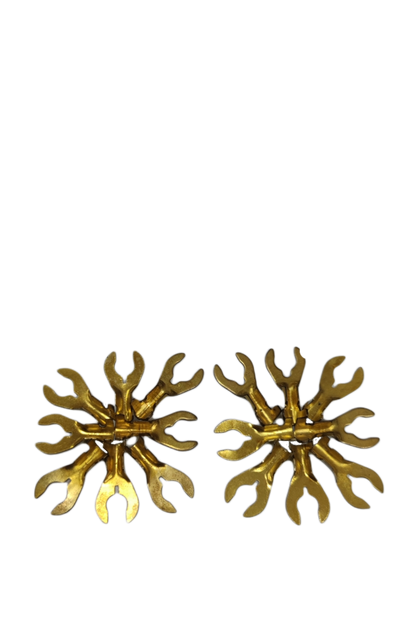 Two gold-plated Y Terminal 2.0mm Y-92 electrical connectors for circuitry parts