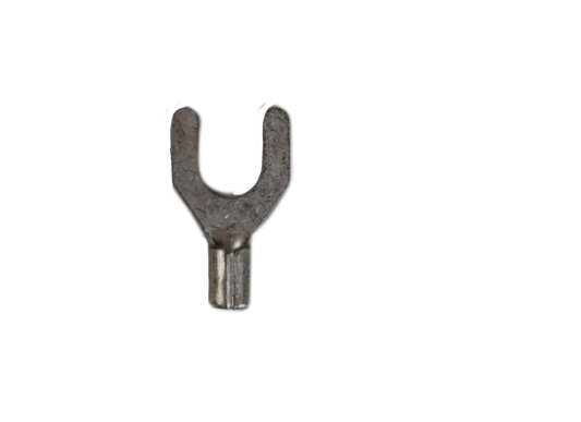 Y Terminal 2.0mm YA-10 electrical circuitry part metal connector from China on black background
