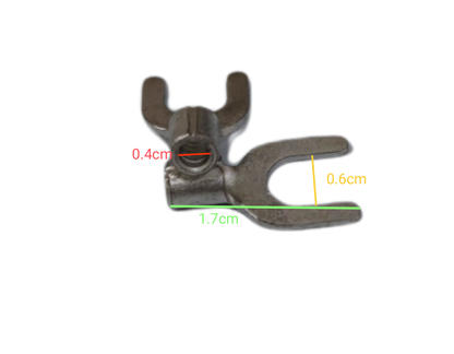 Close-up of Y Terminal 3.5mm YB-10C electrical circuitry part showing metal fork connector with dimensions
