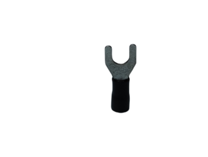 Y Terminal With Insulation 5.5mm electrical connector part with black insulation sleeve
