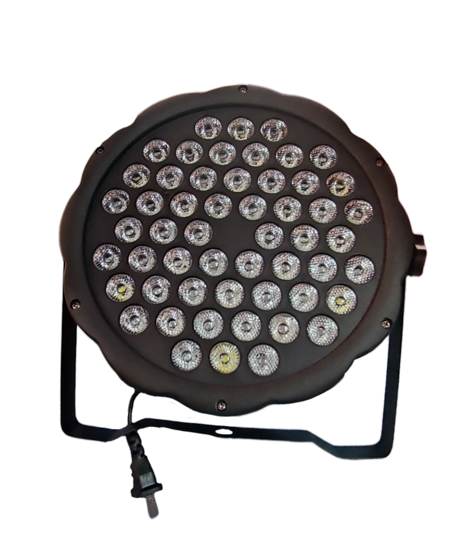 150W 7 Channel 220V LED stage light with multiple LED bulbs and black frame from China