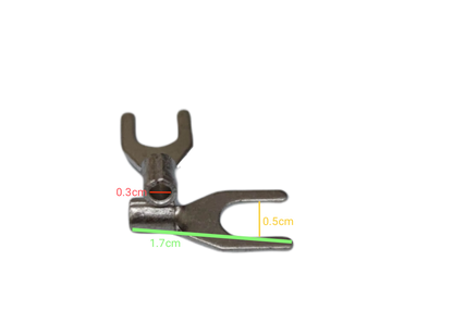 Metal Y Terminal 2.0mm YA-8C electrical connector part from China with precise measurements