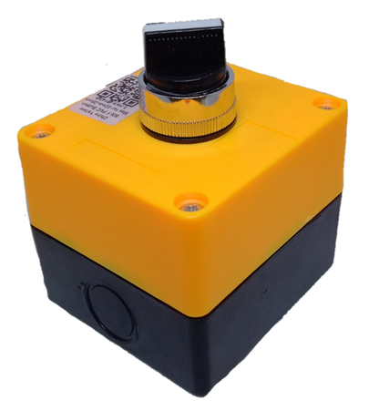 Auspicious 2 position selector switch 22mm with yellow and black protective casing