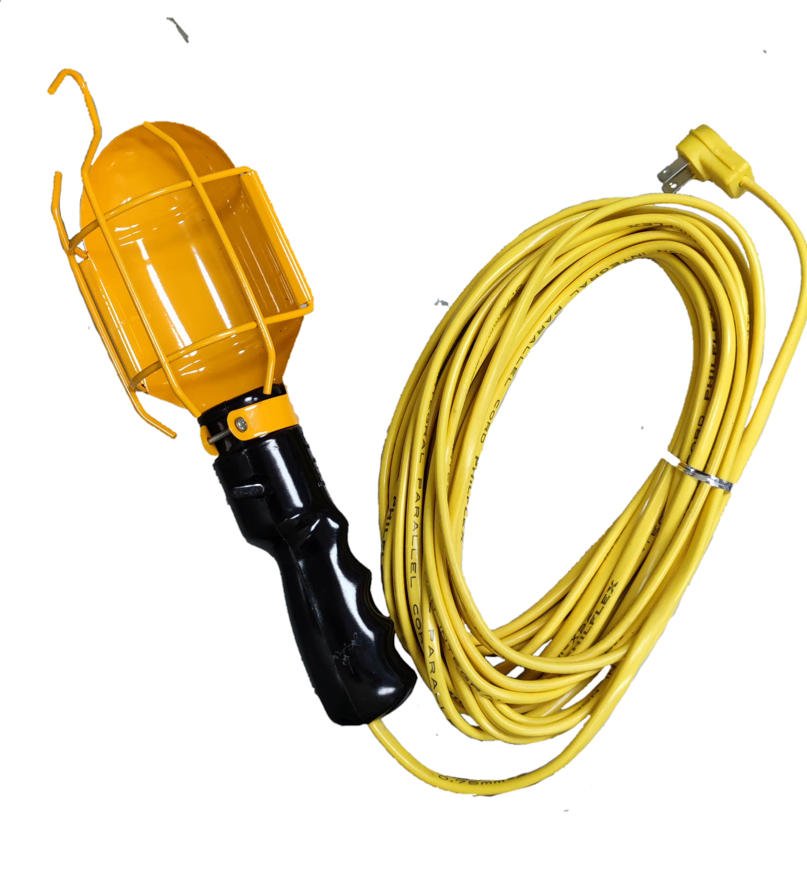 Kopez yellow trouble light with 10 meter cord and protective cage for work and safety