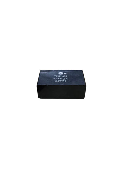 CBB 4uF 350V capacitor rectangular black electrical component for circuits