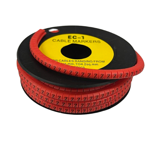 Grippes Z Marker Red 2.6mm to 4.2mm 1000pcs cable markers spool for cable management