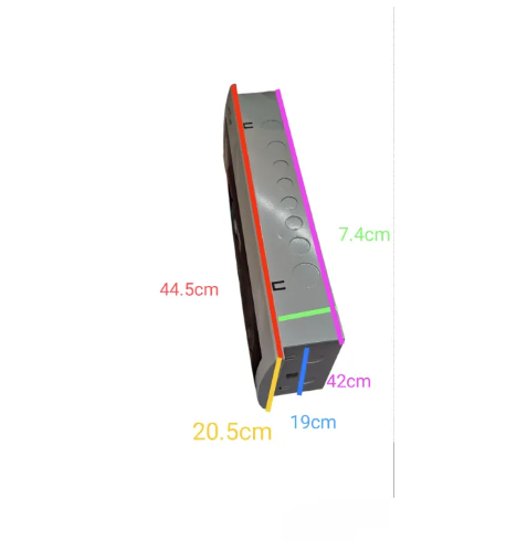 19 Branches 1 Pole Miniature Circuit Breaker by Himel & ZY showing side view with measurements