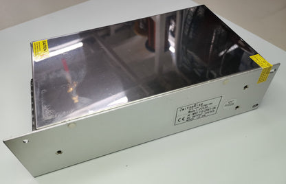 ZwitseRise Regulated Power Supply 24V 30A industrial metal enclosure with mounting flanges and label